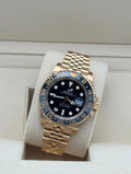 Rolex GMT-Master II 126718GRNR oro amarillo brazalete Jubilee bisel gris negro 2025 con caja y garantía