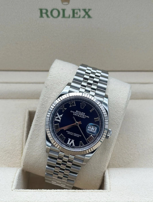 Rolex Datejust 36mm Steel Roman Diamonds Dial Jubilee