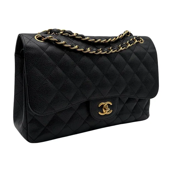 Chanel Classic Jumbo Black Caviar Leather, segunda vista