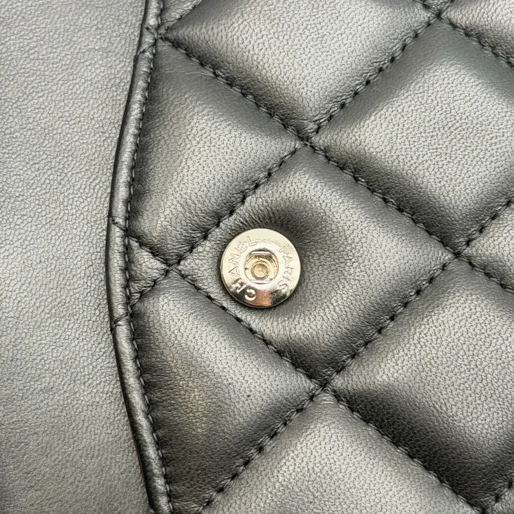 Chanel Classic Jumbo Lambskin Black Silver Hardware, vista 11