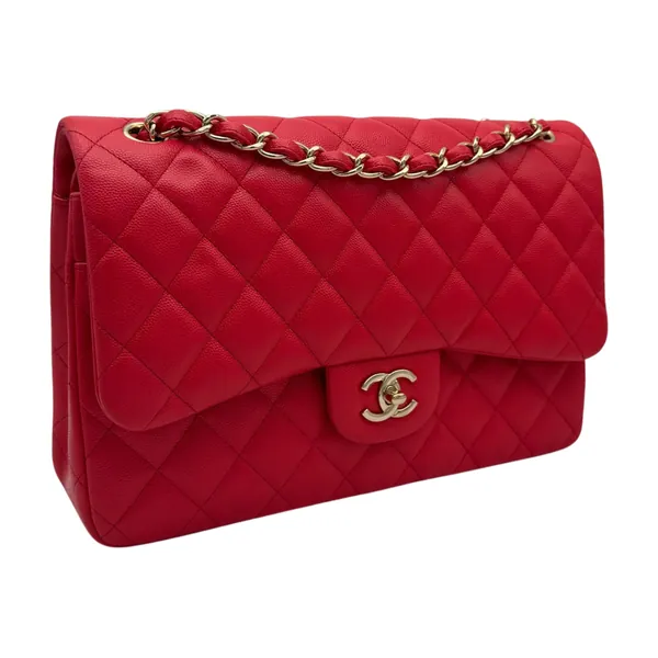 Chanel Classic Jumbo Red Caviar Leather, segunda vista