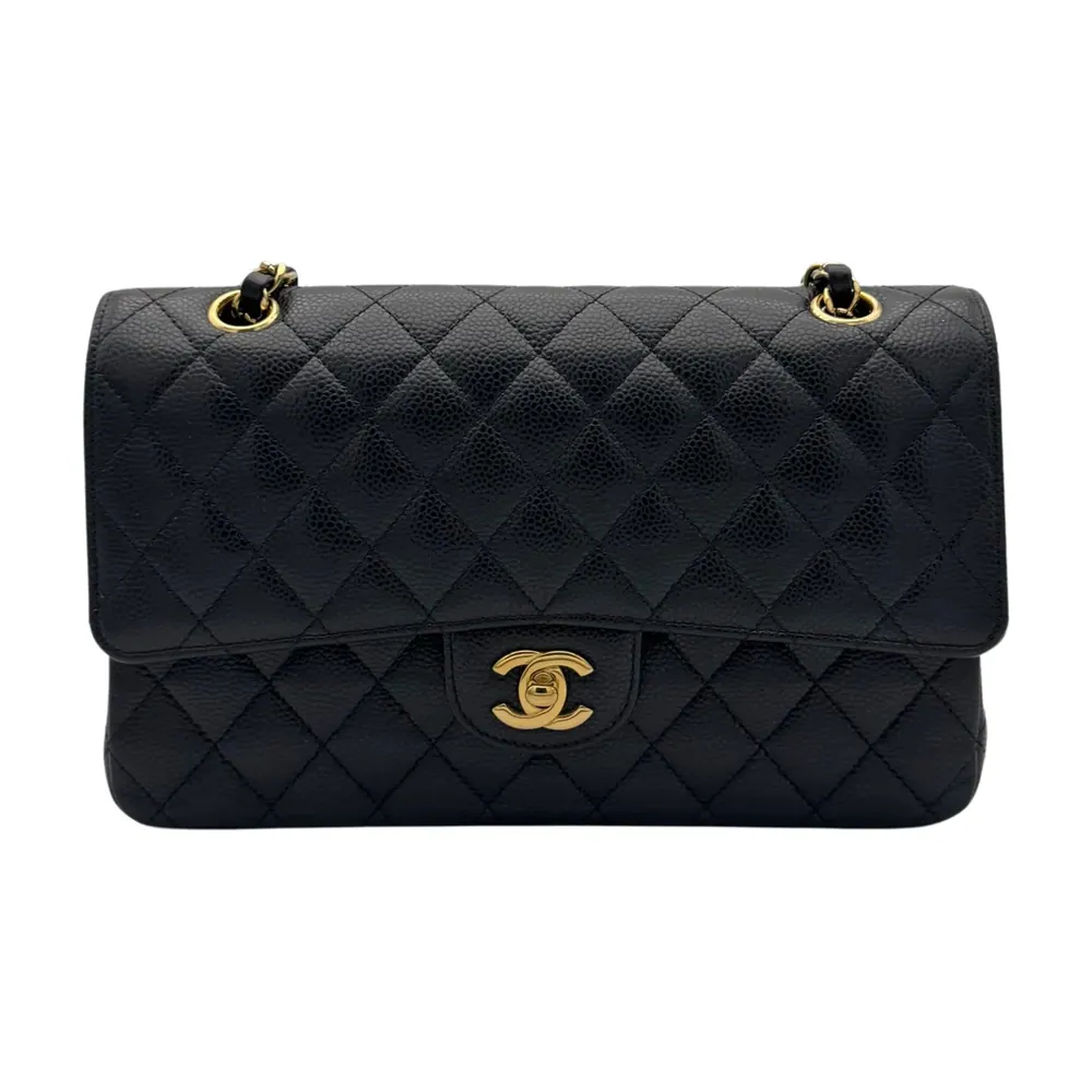 Chanel Classic Medium Black Caviar Leather