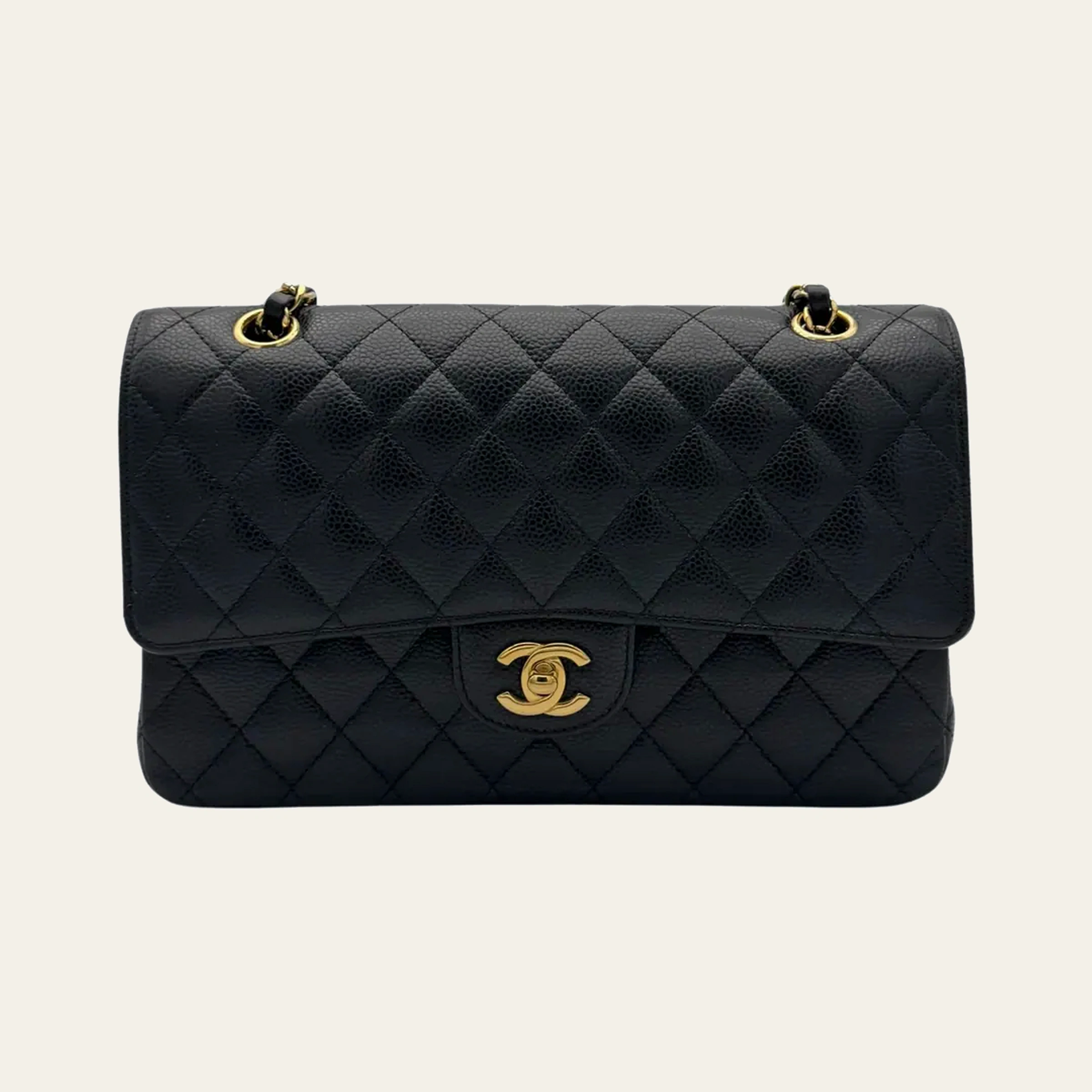 Chanel Classic Medium Black Caviar Leather