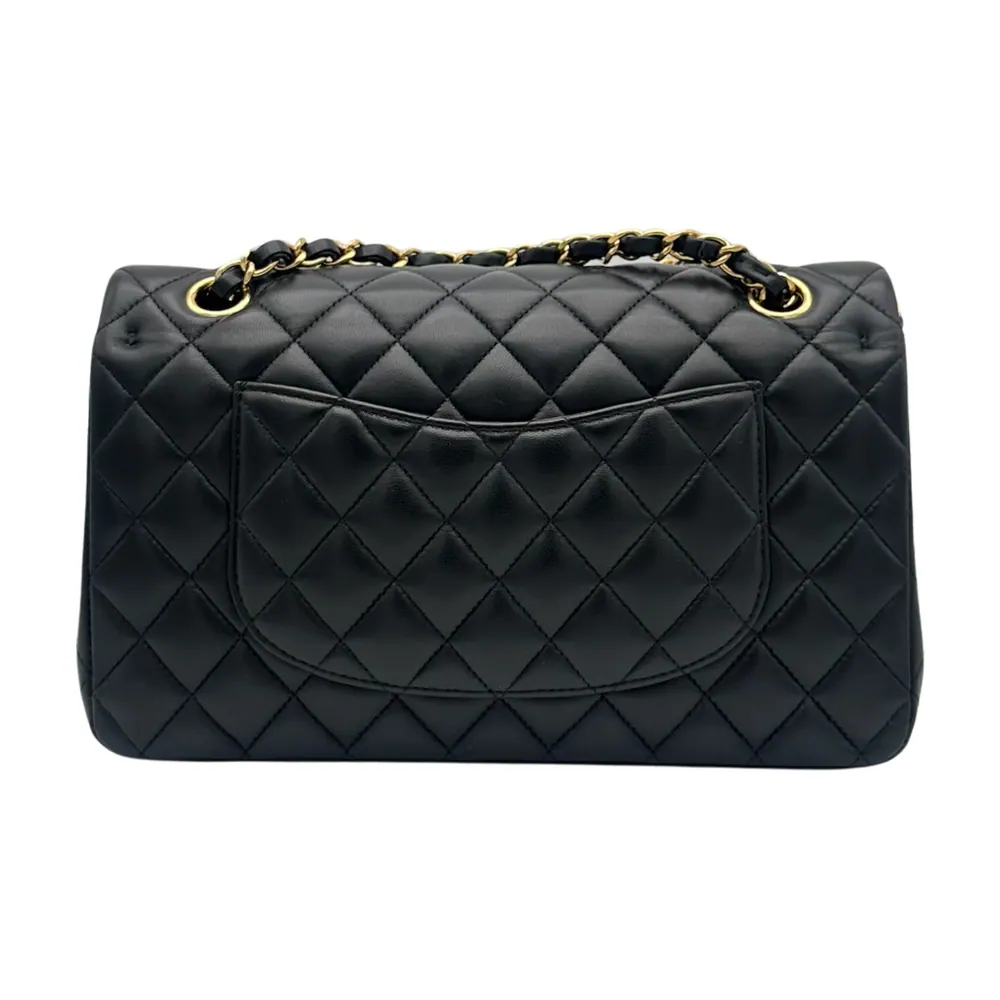 Chanel Classic Medium Black Lambskin, vista 3