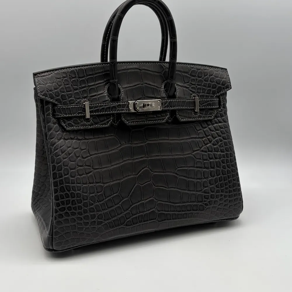 Hermès Birkin 25 Alligator Matte Graphite Palladium Hardware, vista 2