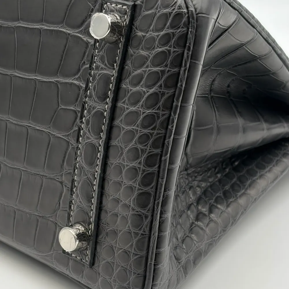 Hermès Birkin 25 Alligator Matte Graphite Palladium Hardware, vista 6