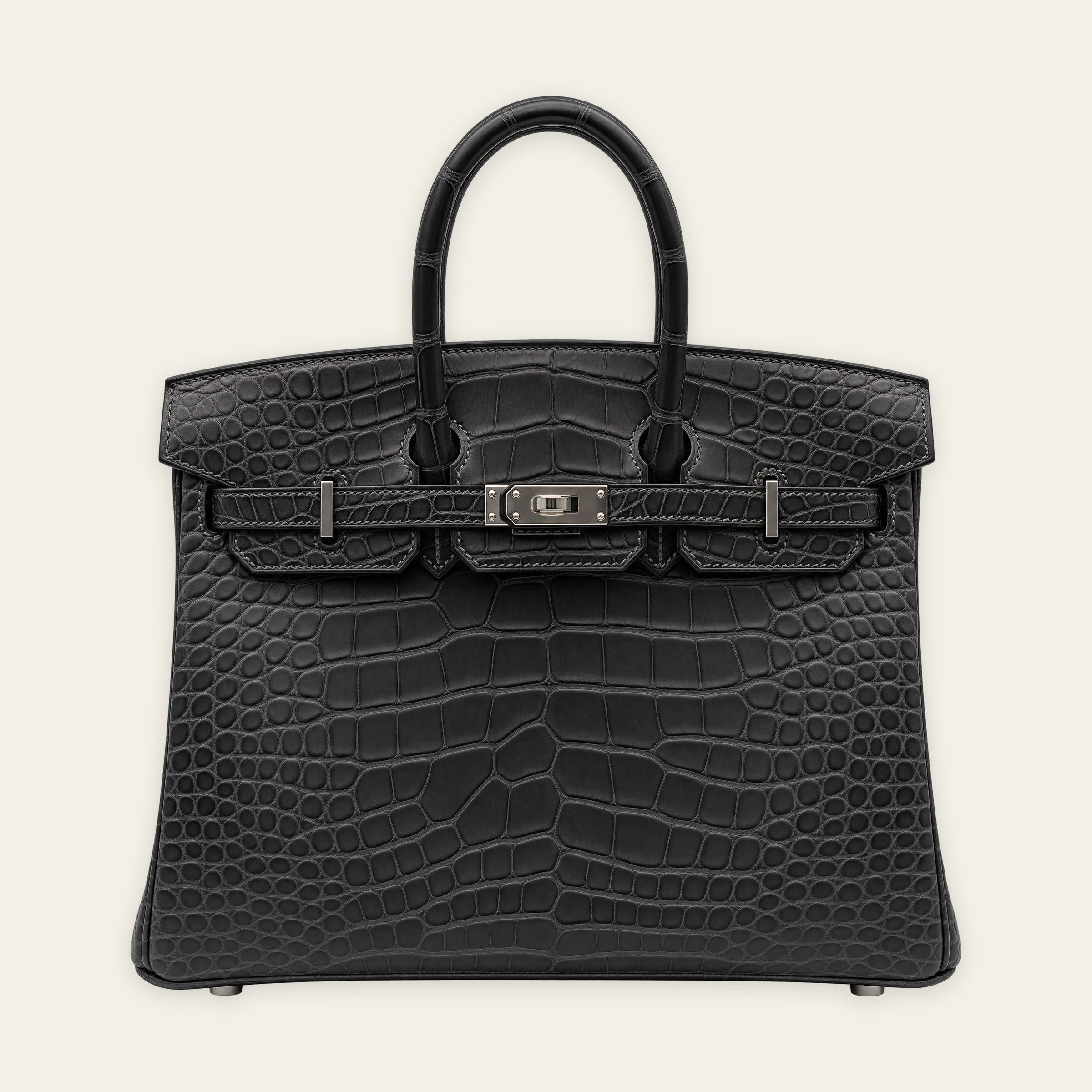 Hermès Birkin 25 Alligator Matte Graphite Palladium Hardware