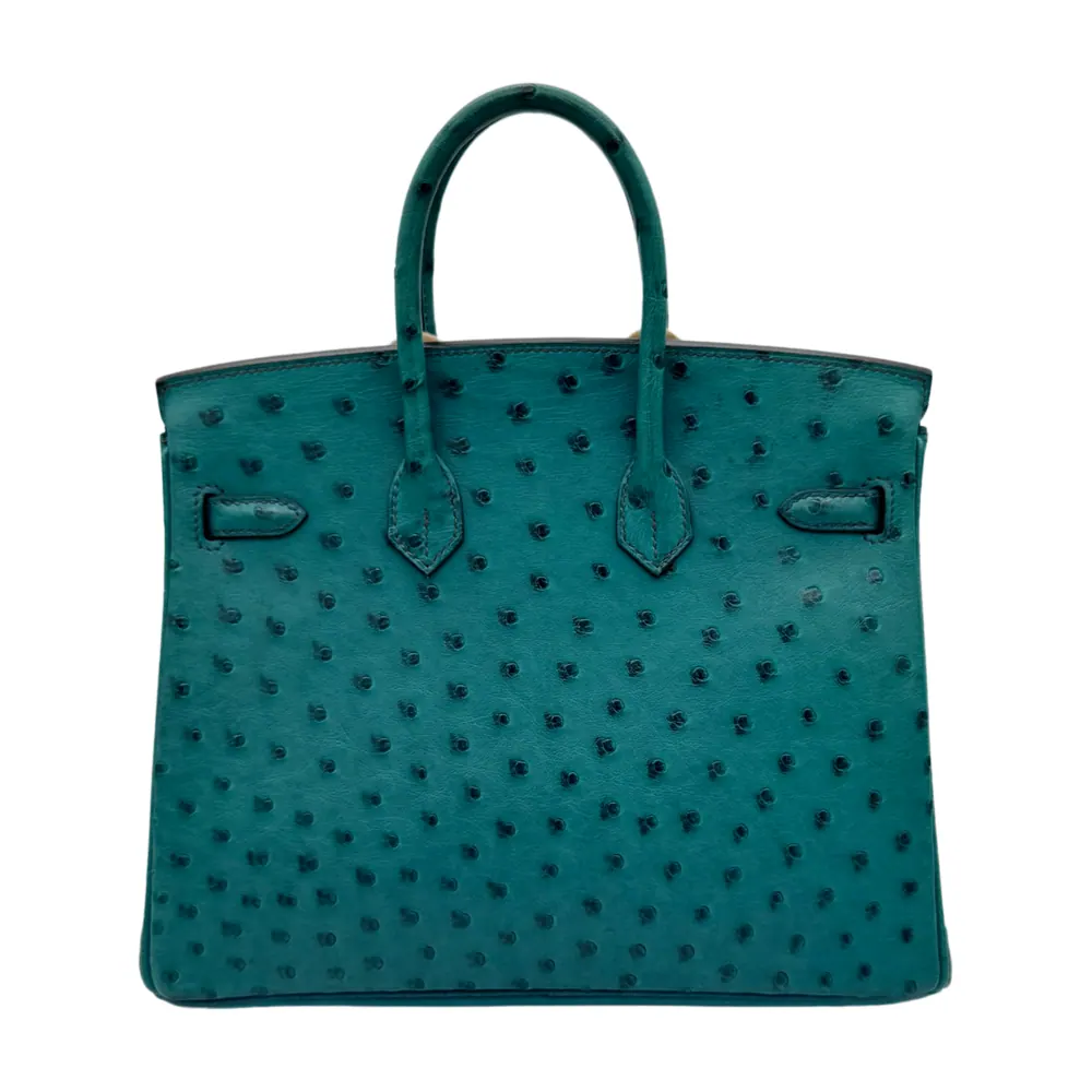 Hermès Birkin 25 Ostrich Vert Verone, vista 3