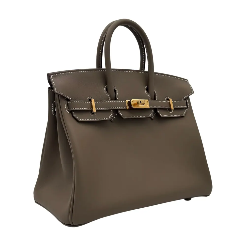 Hermès Birkin 25 Swift Etoupe Gold Hardware, vista 2