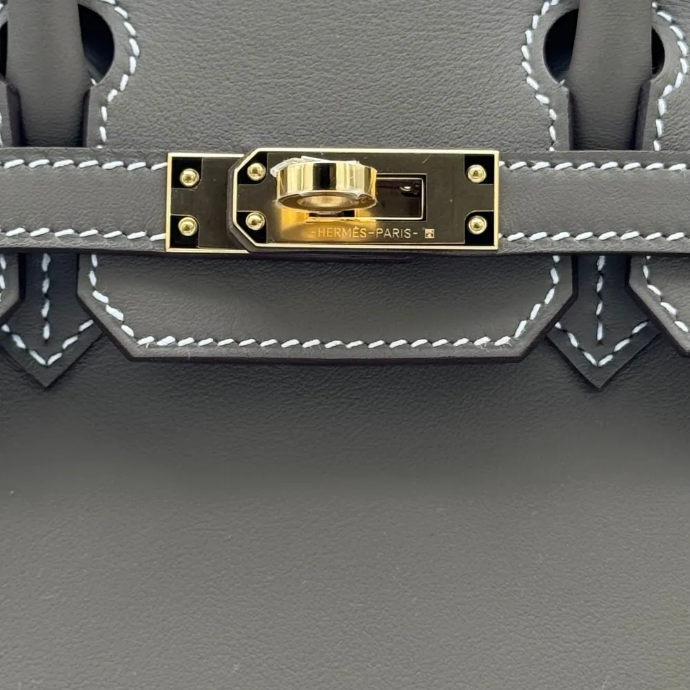 Hermès Birkin 25 Swift Etoupe Gold Hardware, vista 5