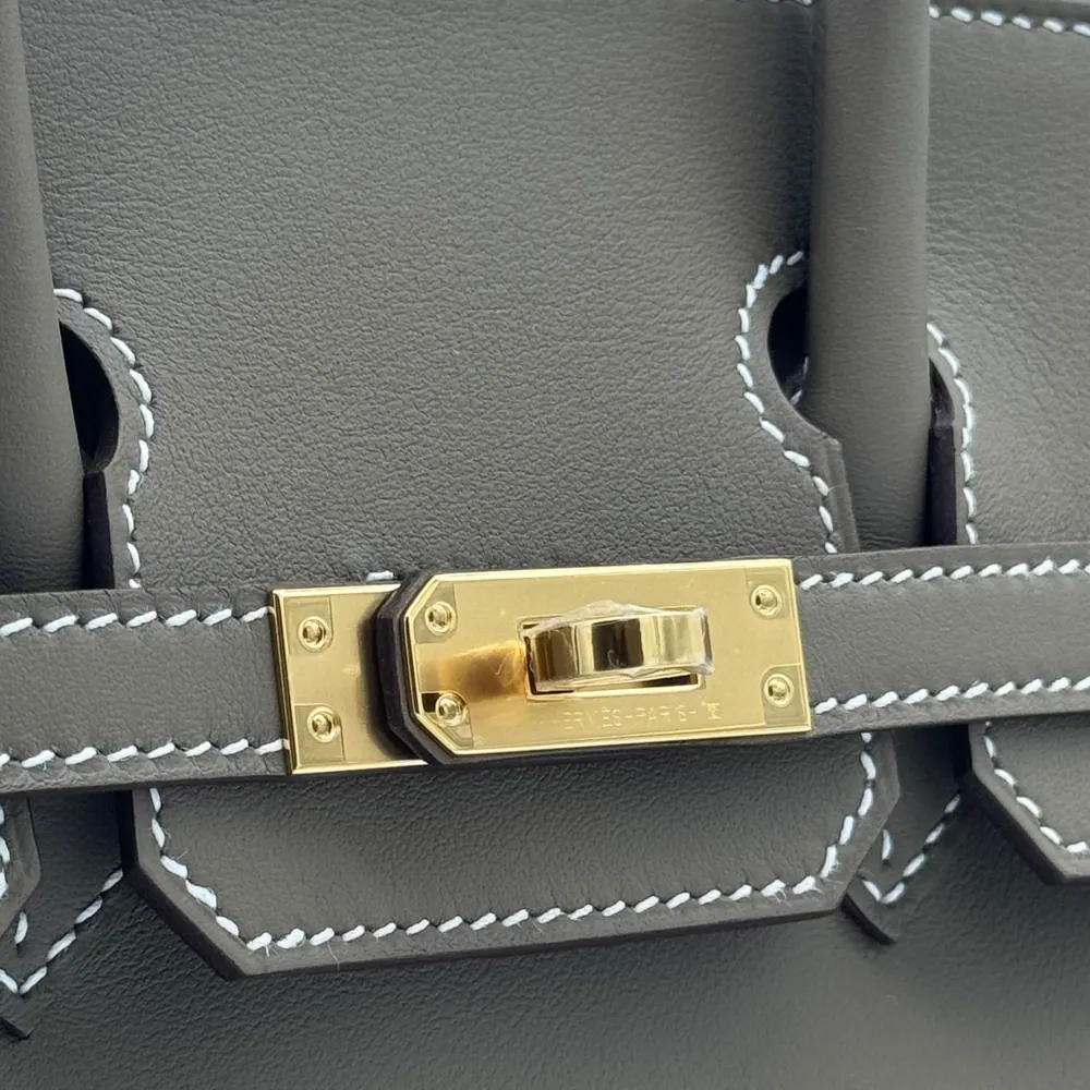 Hermès Birkin 25 Swift Etoupe Gold Hardware, vista 6
