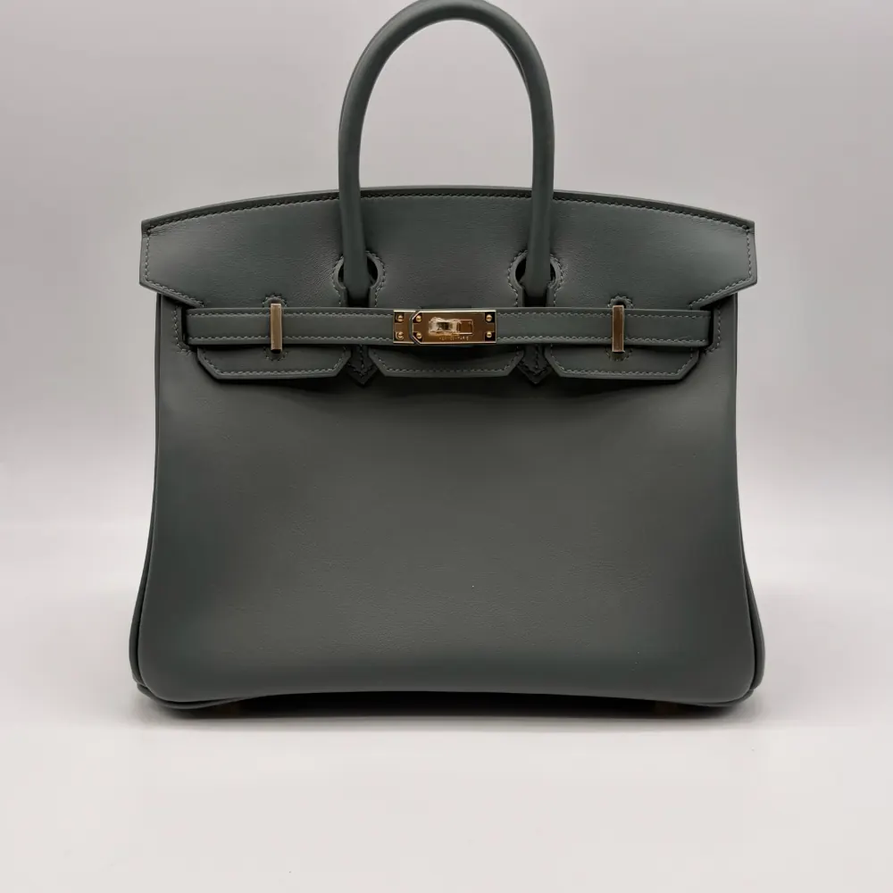 Hermès Birkin 25 Swift Vert Mangrove Permabrass Hardware
