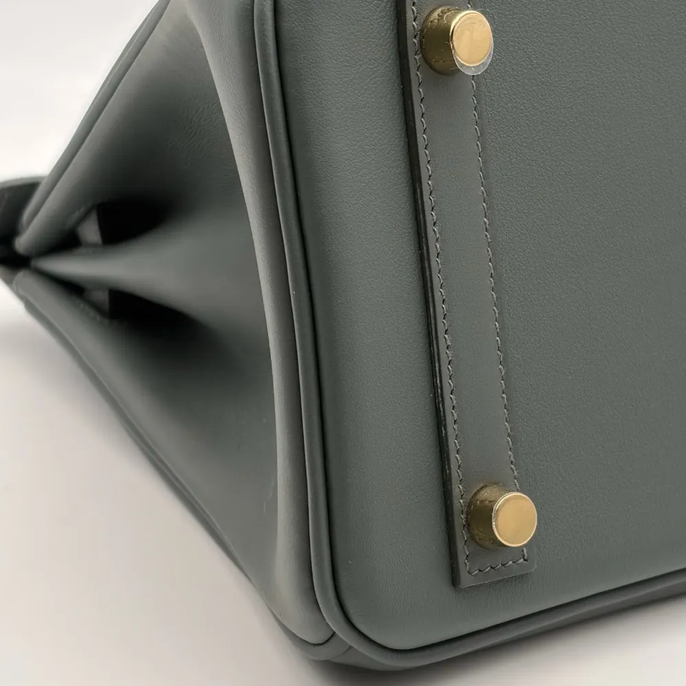 Hermès Birkin 25 Swift Vert Mangrove Permabrass Hardware, vista 5