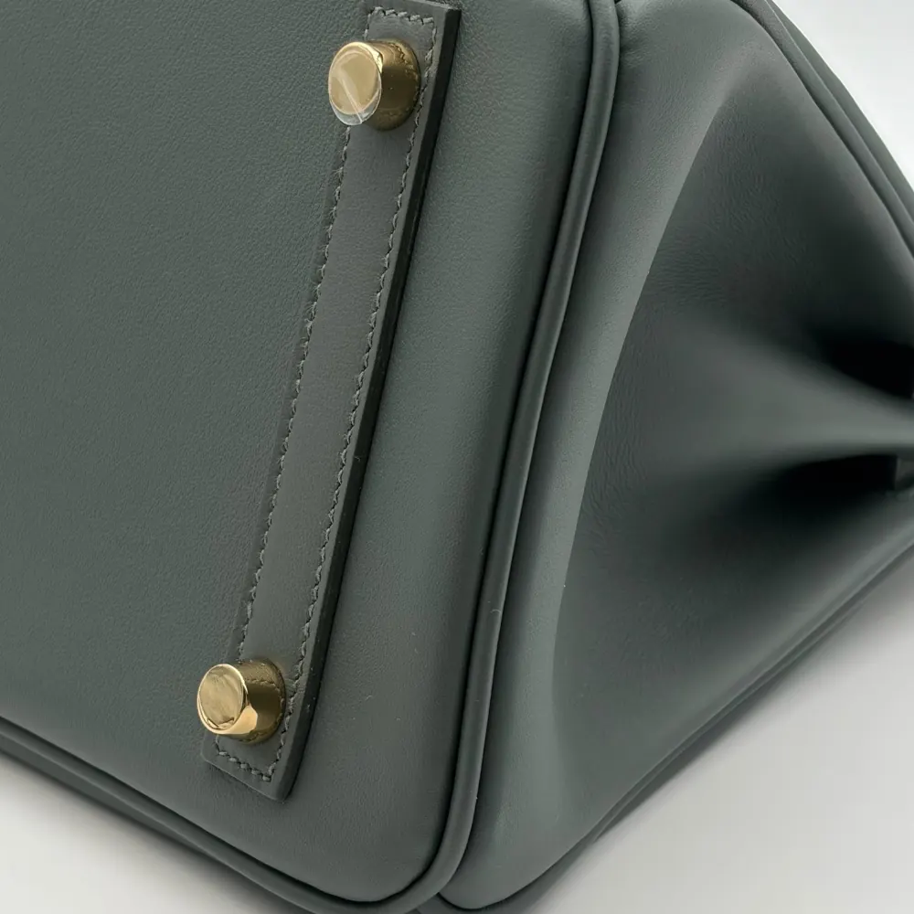 Hermès Birkin 25 Swift Vert Mangrove Permabrass Hardware, vista 6