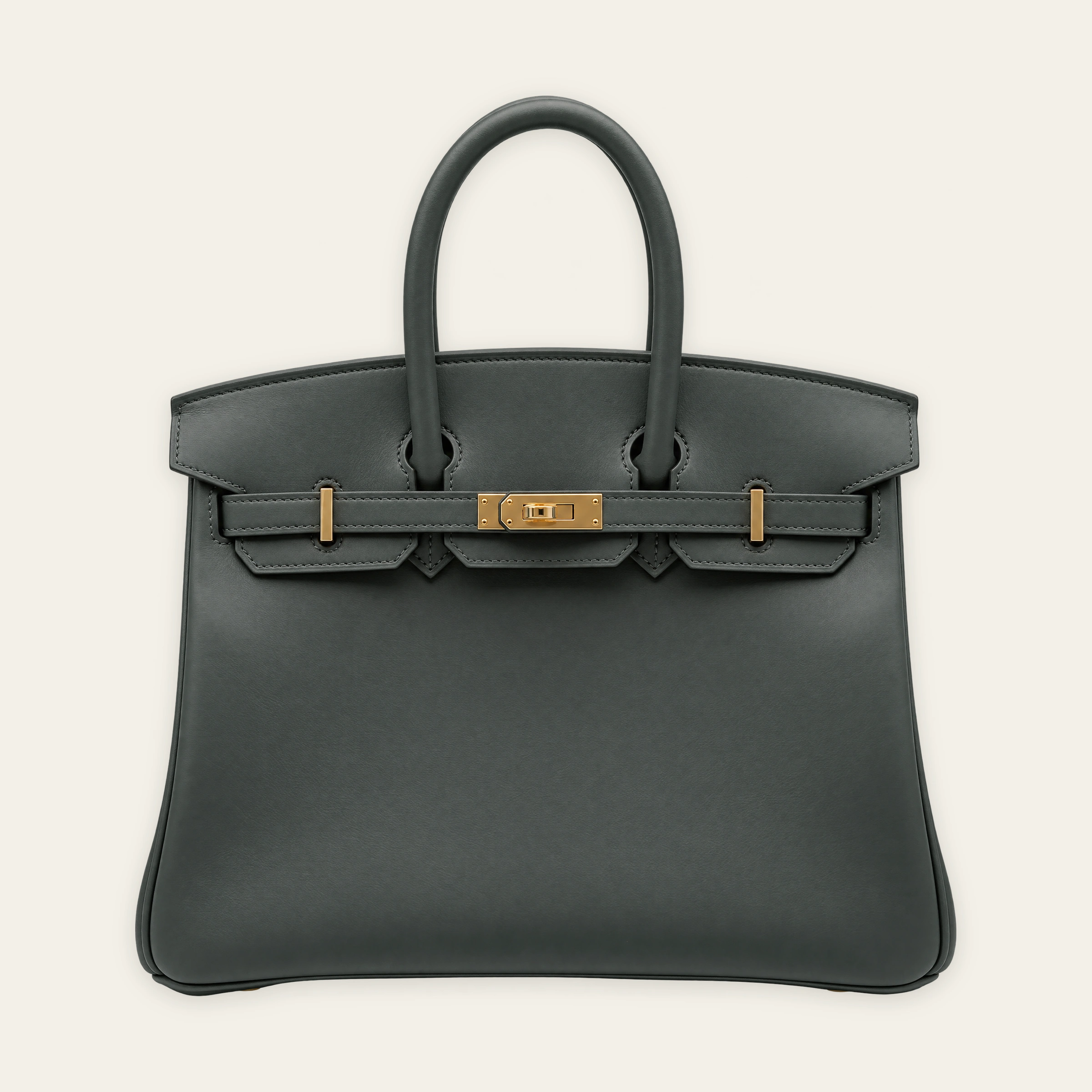 Hermès Birkin 25 Swift Vert Mangrove Permabrass Hardware