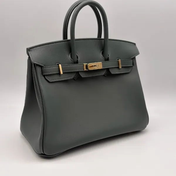 Hermès Birkin 25 Swift Vert Mangrove Permabrass Hardware, segunda vista