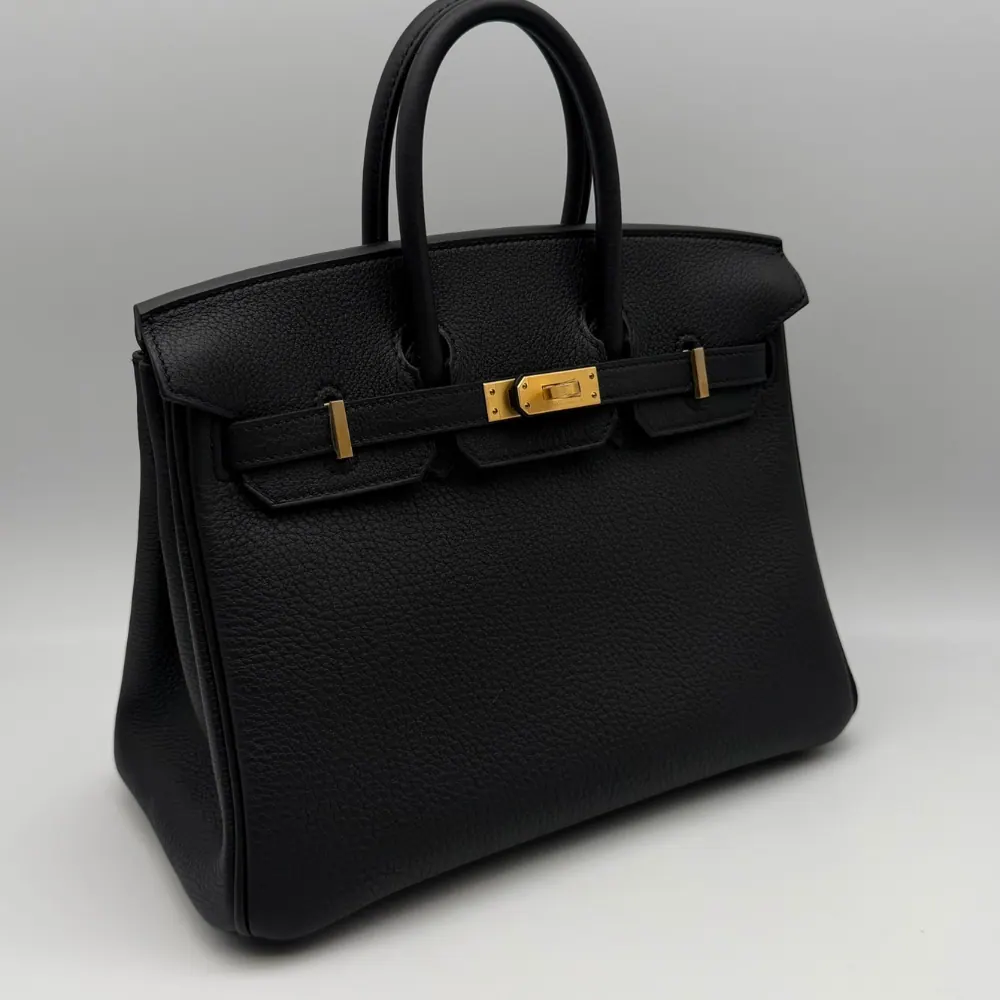 Hermès Birkin 25 Togo Black Brushed Gold Hardware, vista 2