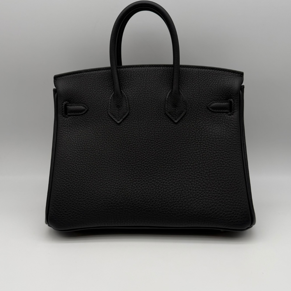 Hermès Birkin 25 Togo Black Brushed Gold Hardware, vista 3