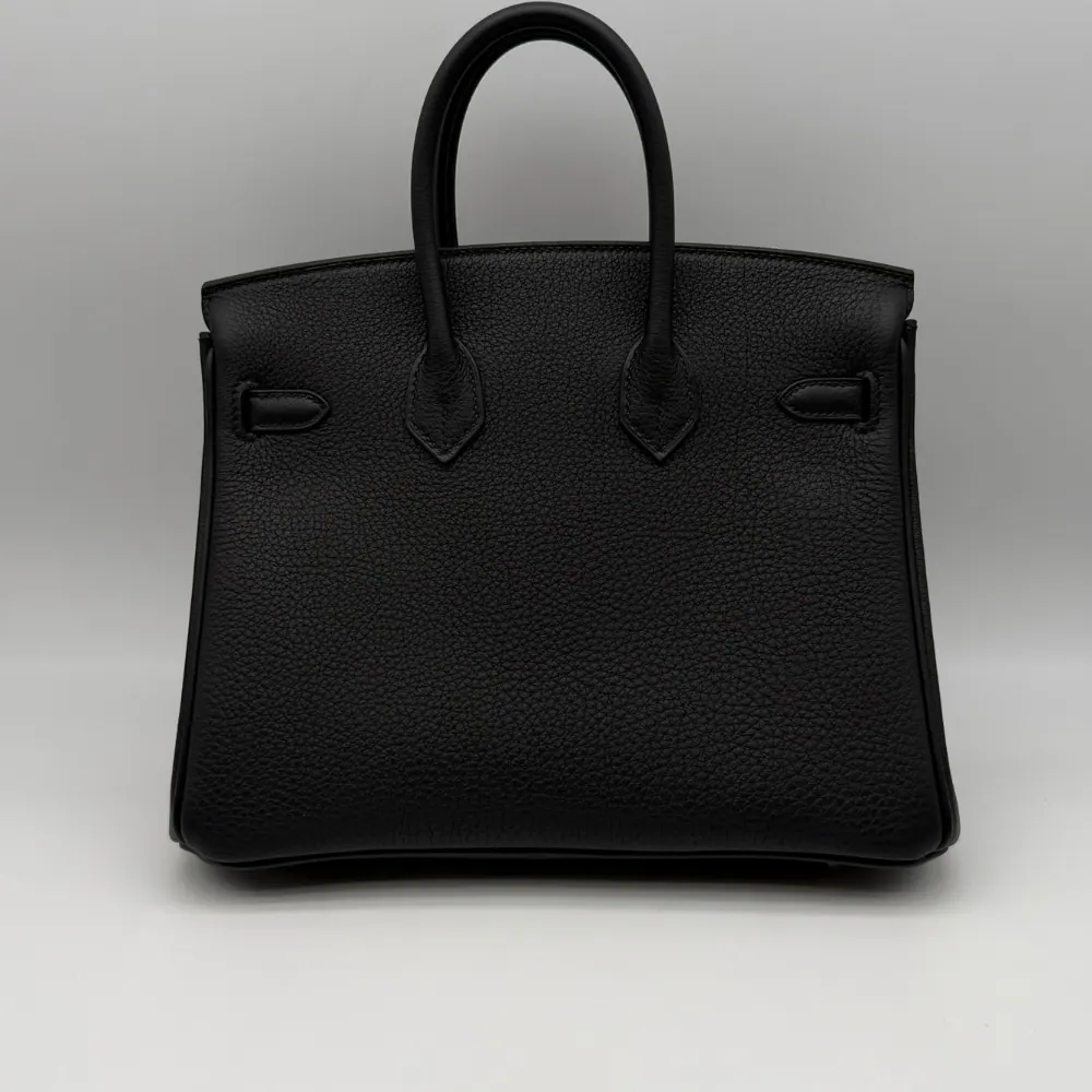 Hermès Birkin 25 Togo Black Brushed Gold Hardware, vista 3
