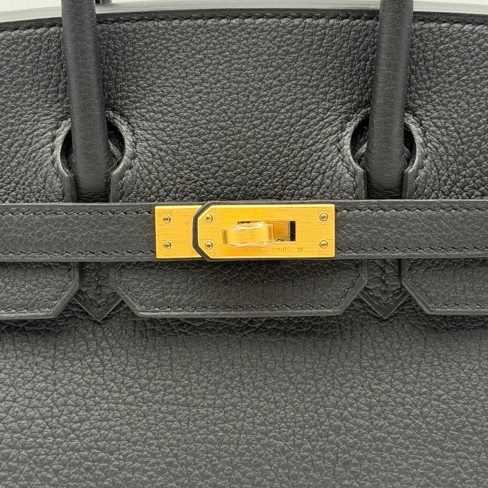 Hermès Birkin 25 Togo Black Brushed Gold Hardware, vista 4