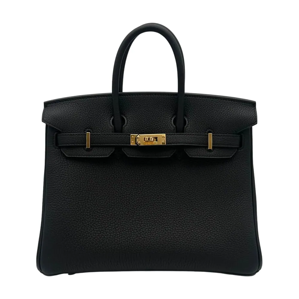Hermès Birkin 25 Togo Black Gold Hardware