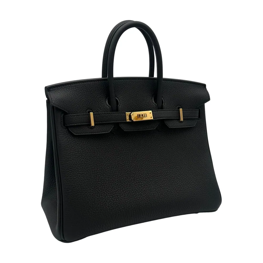 Hermès Birkin 25 Togo Black Gold Hardware, view 2