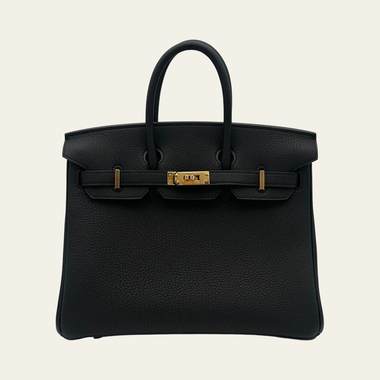 Hermès Birkin 25 Togo Black Gold Hardware