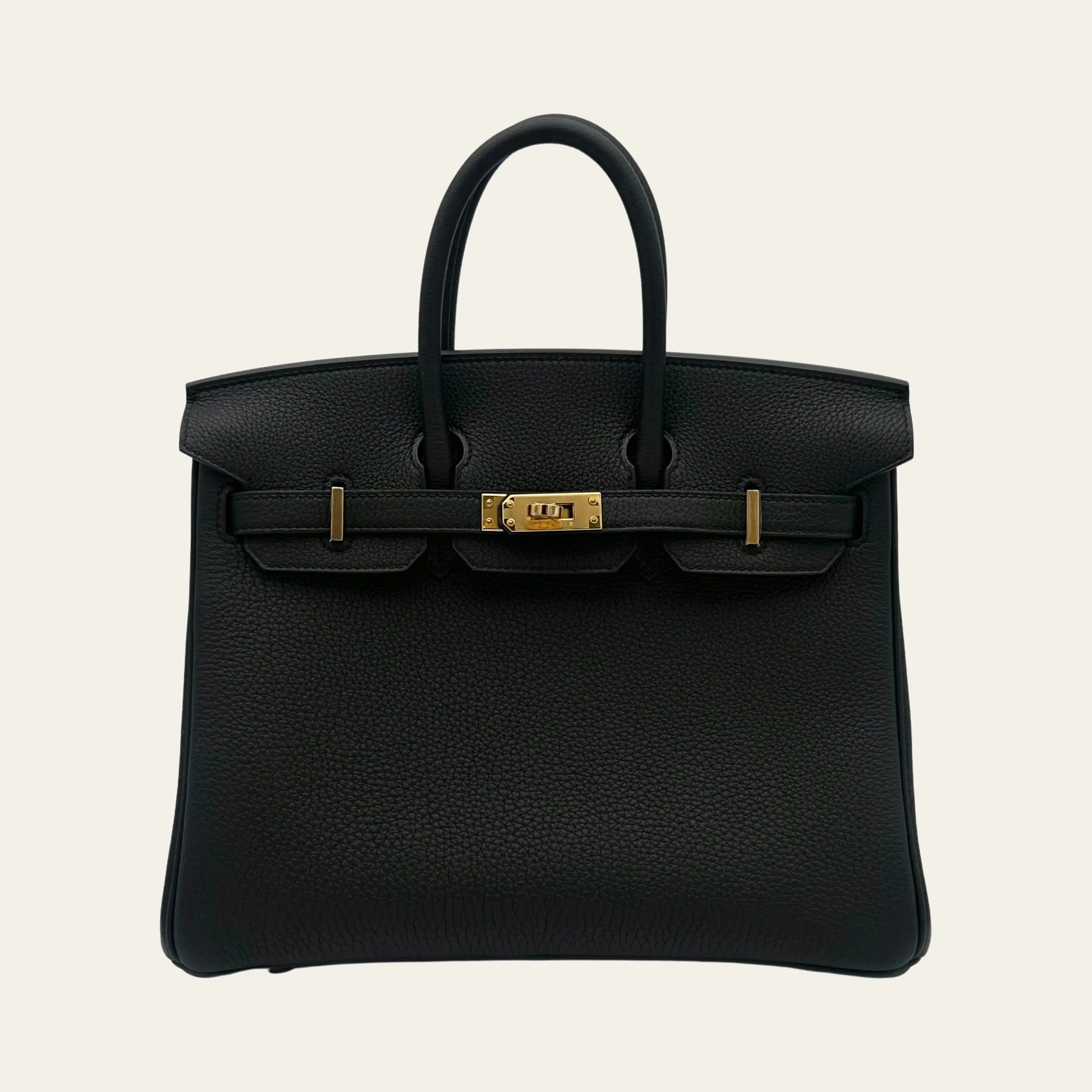 Hermès Birkin 25 Togo Black Gold Hardware