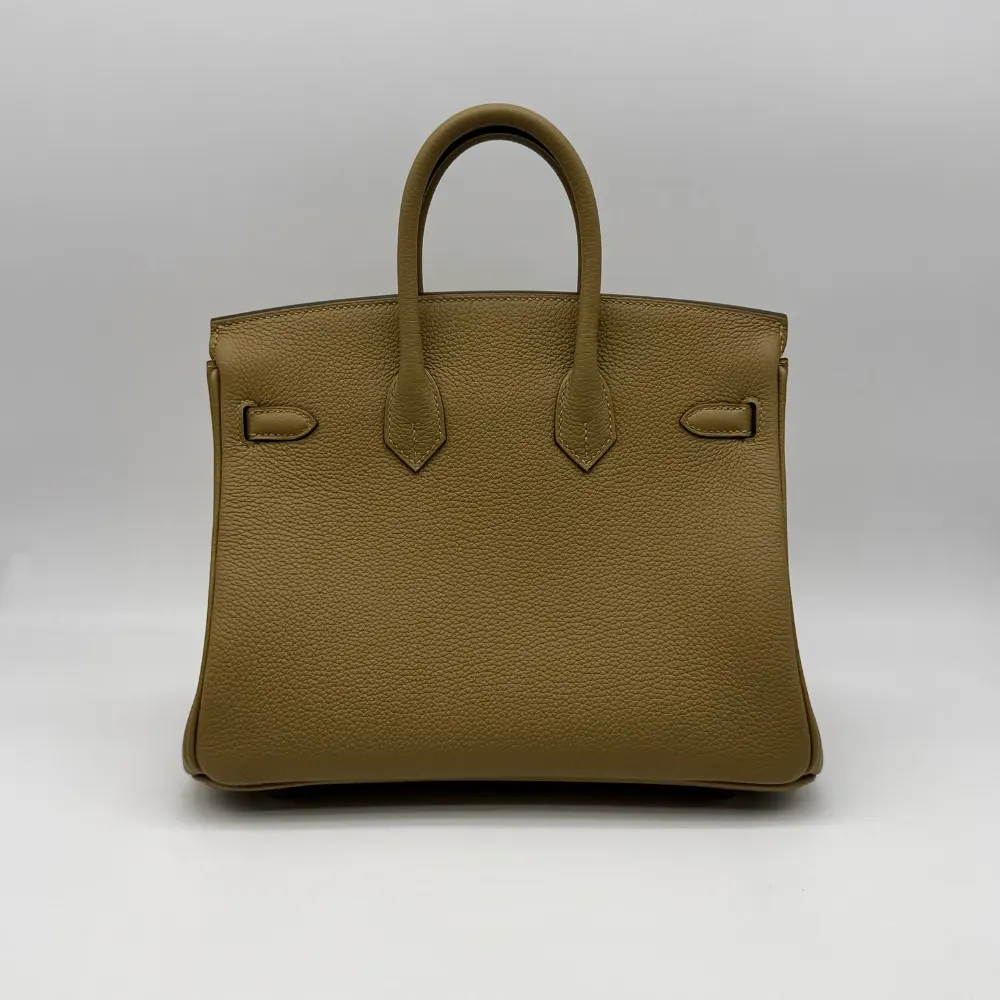 Hermès Birkin 25 Togo Dune Palladium Hardware, vista 3
