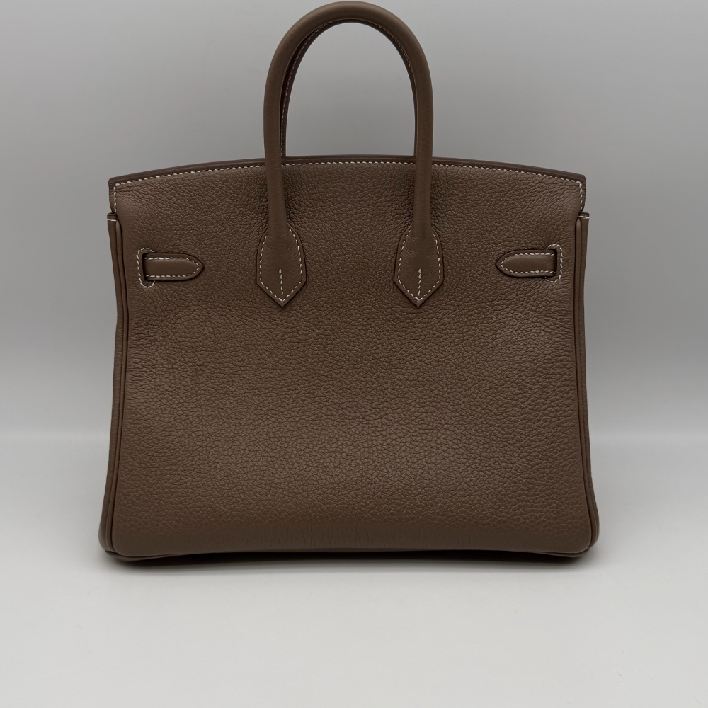 Hermès Birkin 25 Togo Etoupe Gold Hardware, vista 3