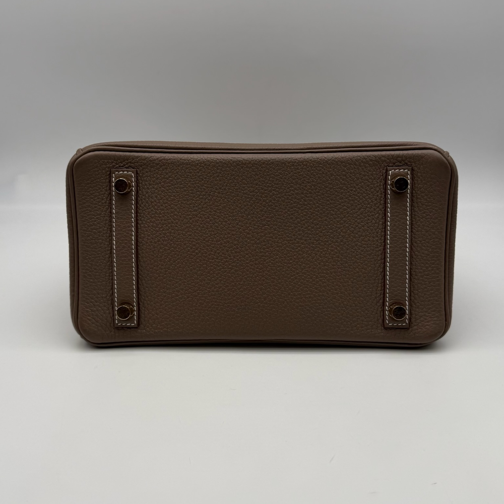Hermès Birkin 25 Togo Etoupe Gold Hardware, vista 4
