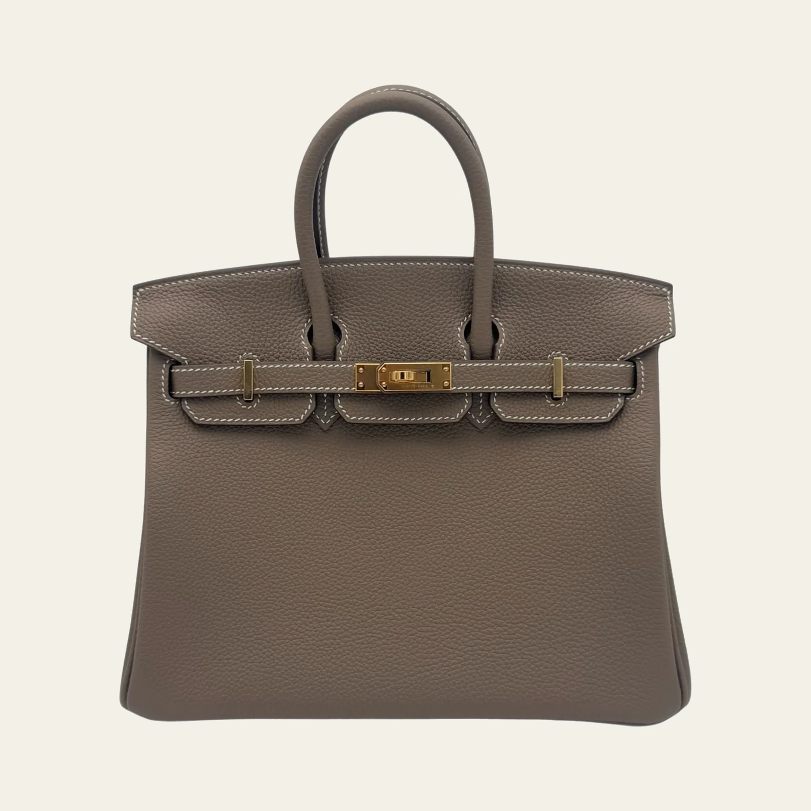 Hermès Birkin 25 Togo Etoupe Gold Hardware