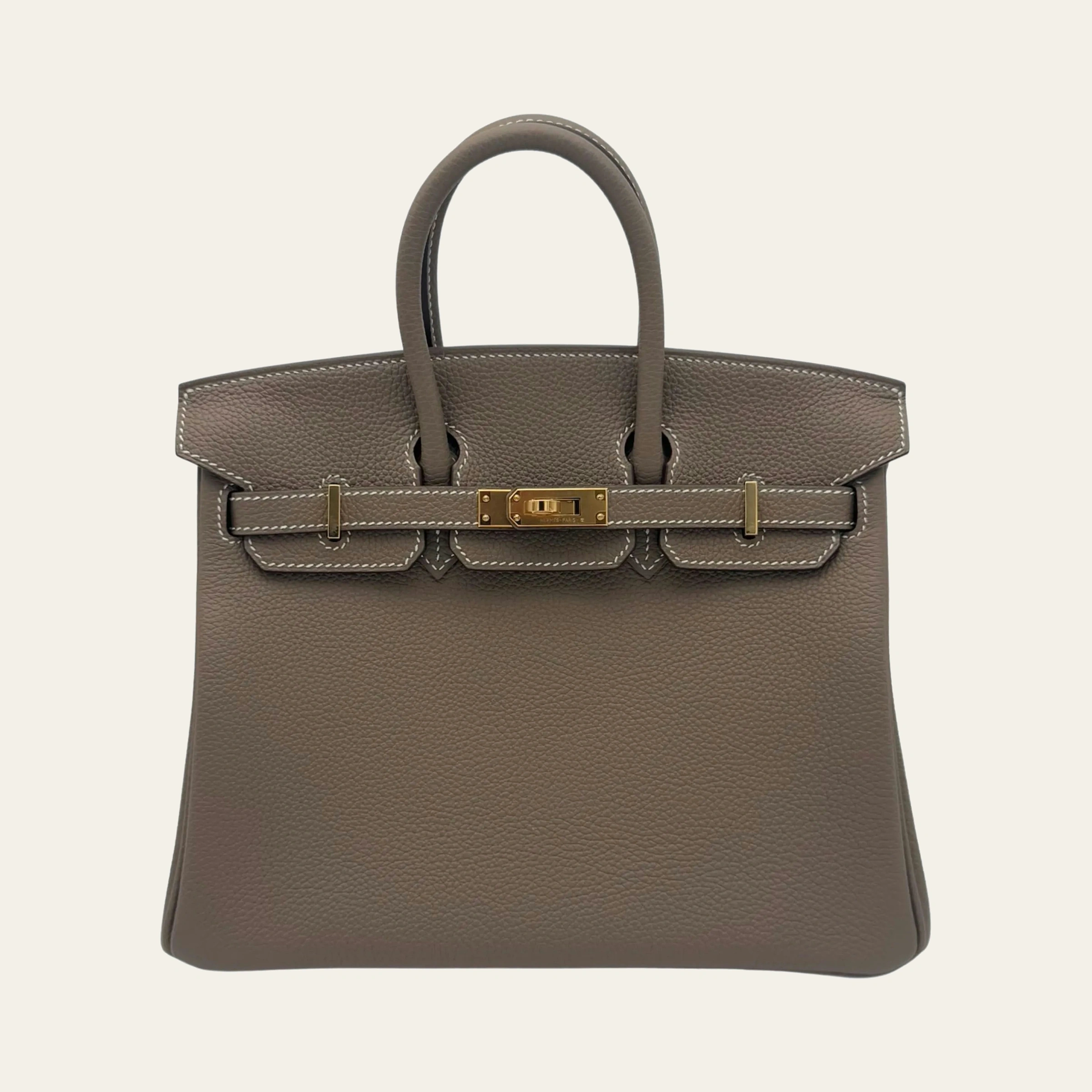 Hermès Birkin 25 Togo Etoupe Gold Hardware