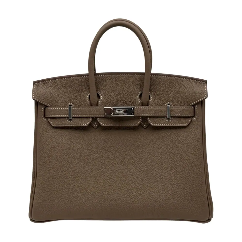Hermès Birkin 25 Togo Etoupe Palladium Hardware