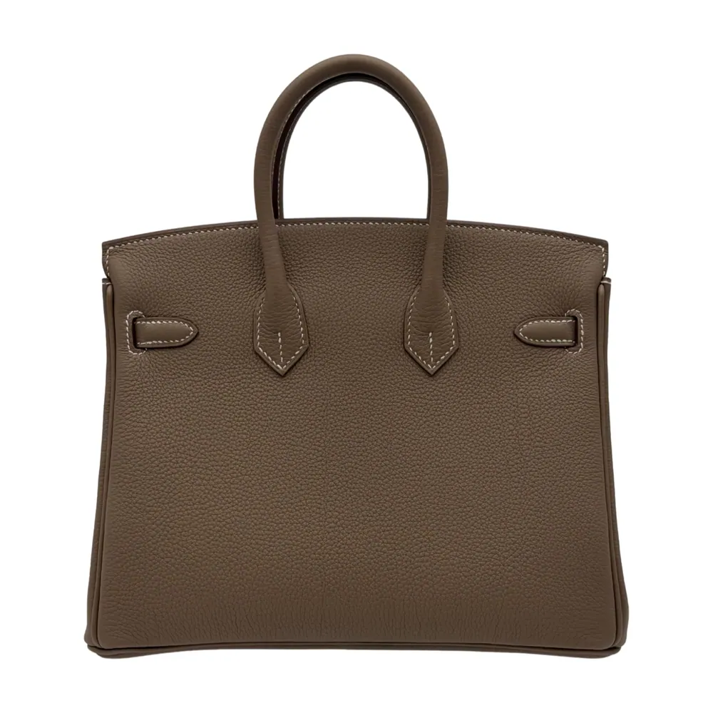 Hermès Birkin 25 Togo Etoupe Palladium Hardware, vista 3