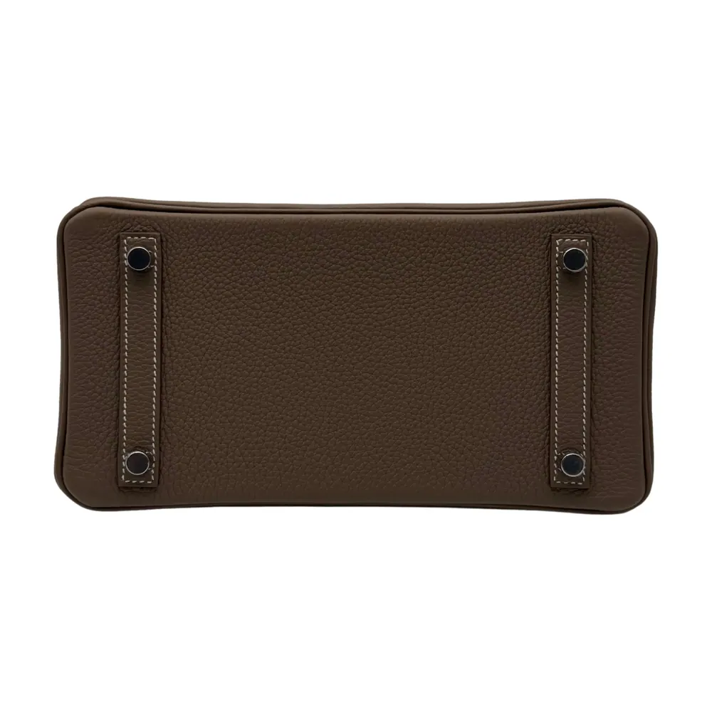Hermès Birkin 25 Togo Etoupe Palladium Hardware, vista 4