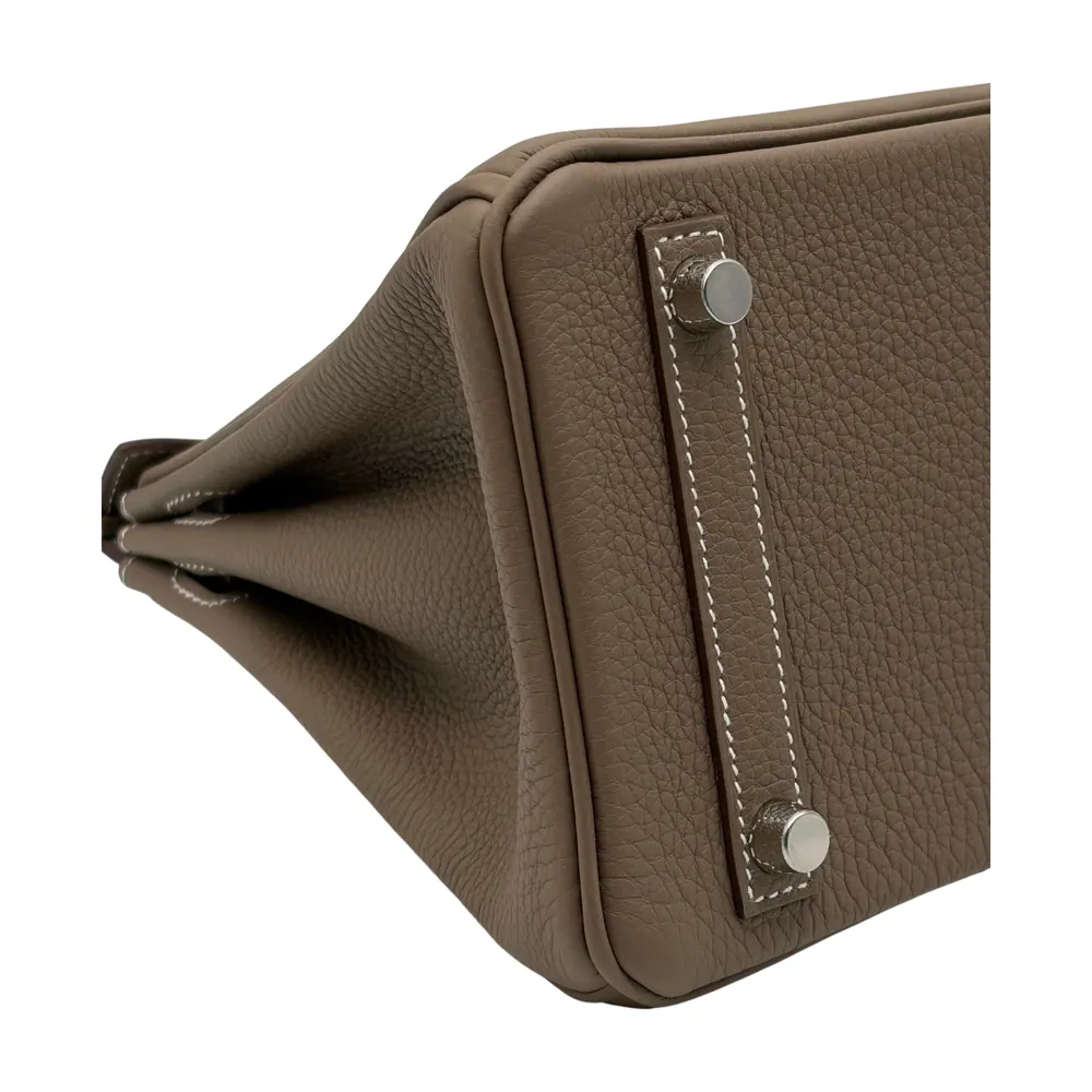 Hermès Birkin 25 Togo Etoupe Palladium Hardware, vista 5