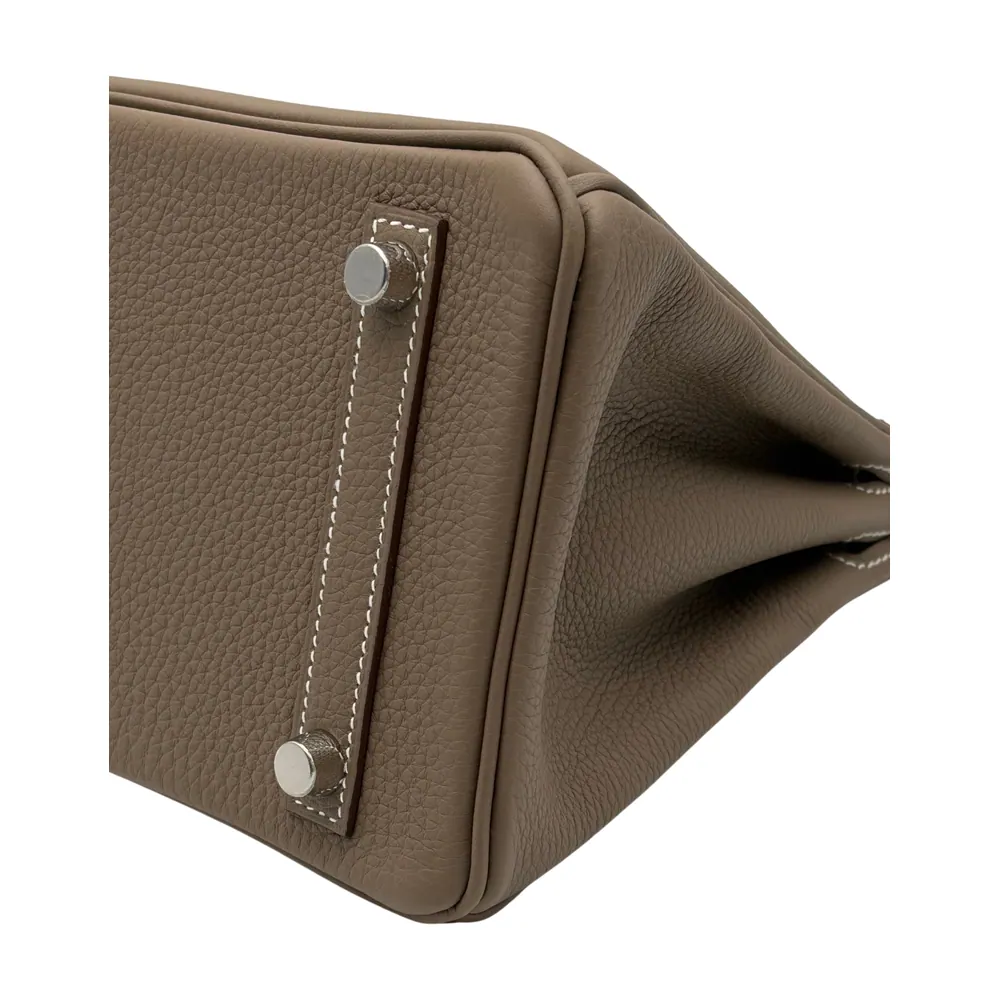 Hermès Birkin 25 Togo Etoupe Palladium Hardware, vista 6