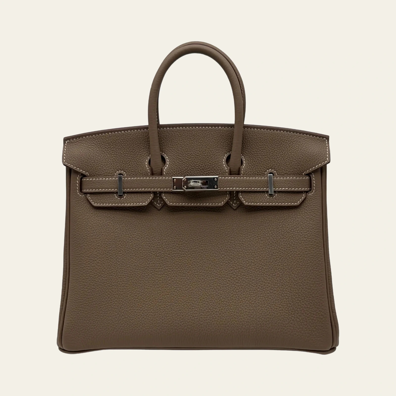Hermès Birkin 25 Togo Etoupe Palladium Hardware