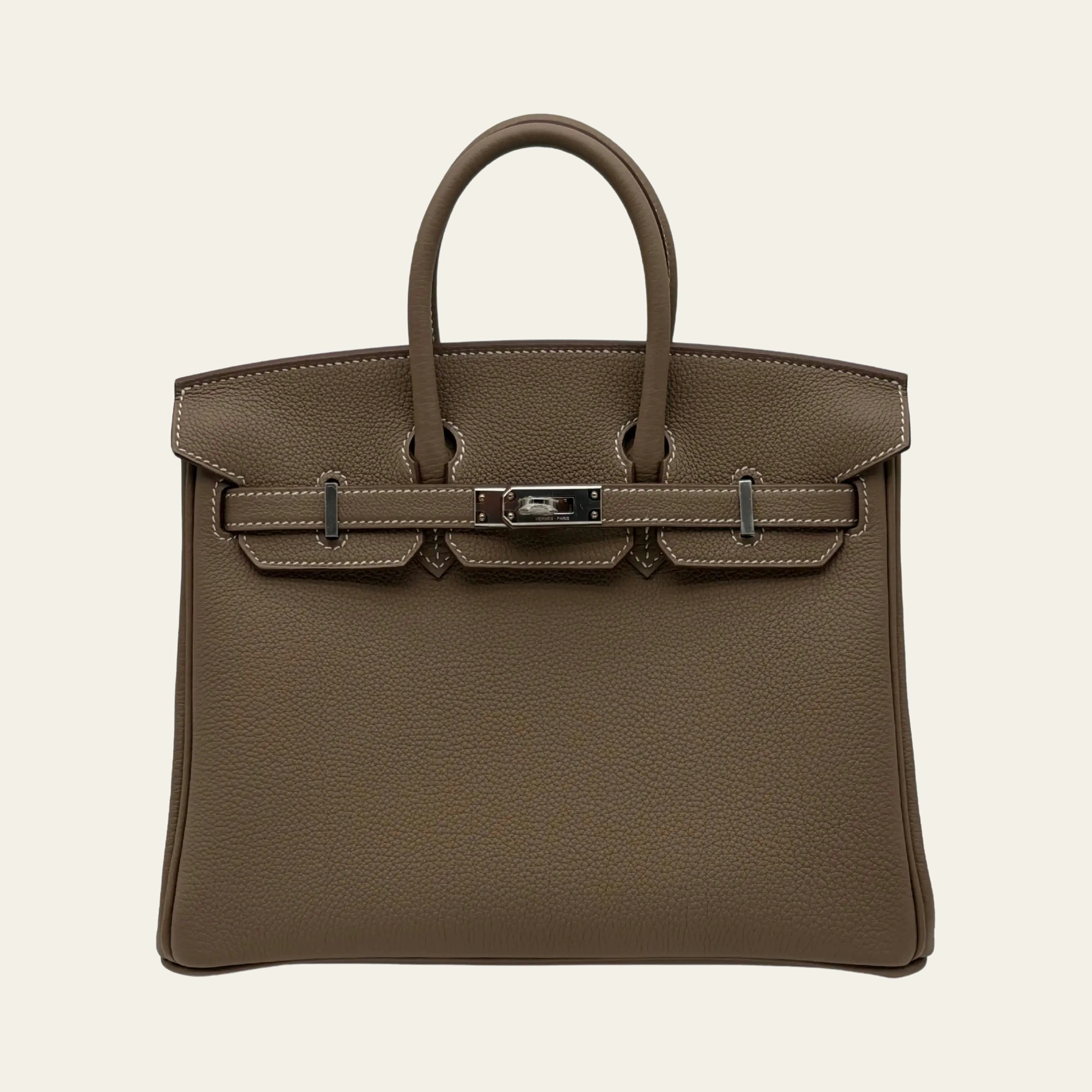 Hermès Birkin 25 Togo Etoupe Palladium Hardware