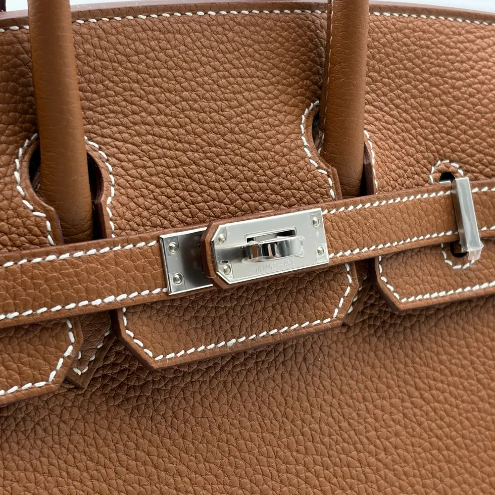 Hermès Birkin 25 Togo Gold Palladium Hardware, vista 8