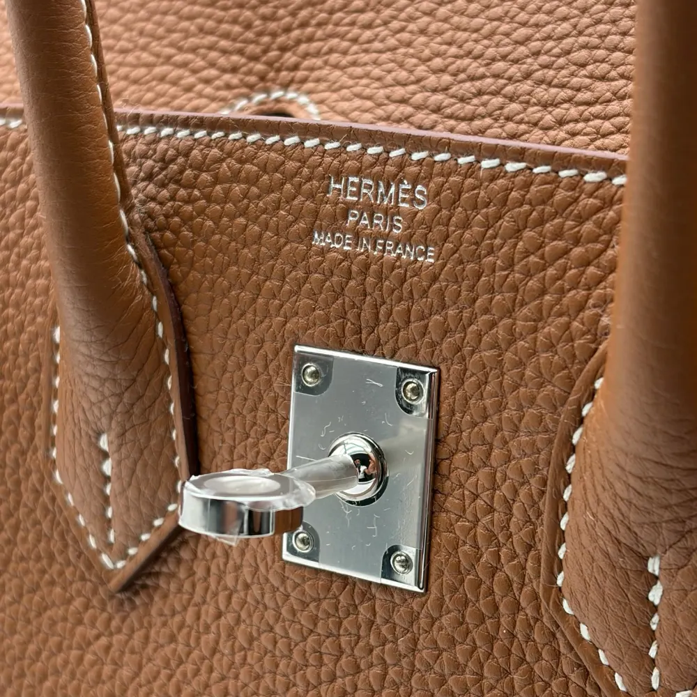 Hermès Birkin 25 Togo Gold Palladium Hardware, vista 9