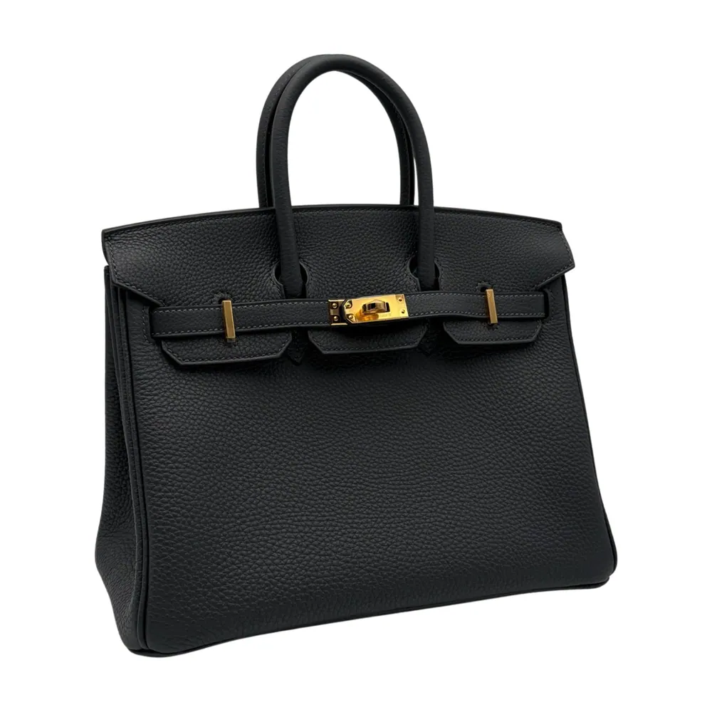 Hermès Birkin 25 Togo Gris Misty Gold Hardware, vista 2