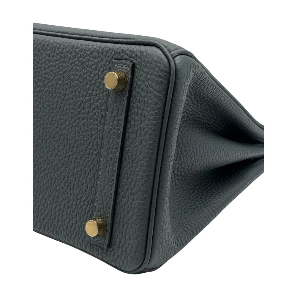 Hermès Birkin 25 Togo Gris Misty Gold Hardware, vista 5