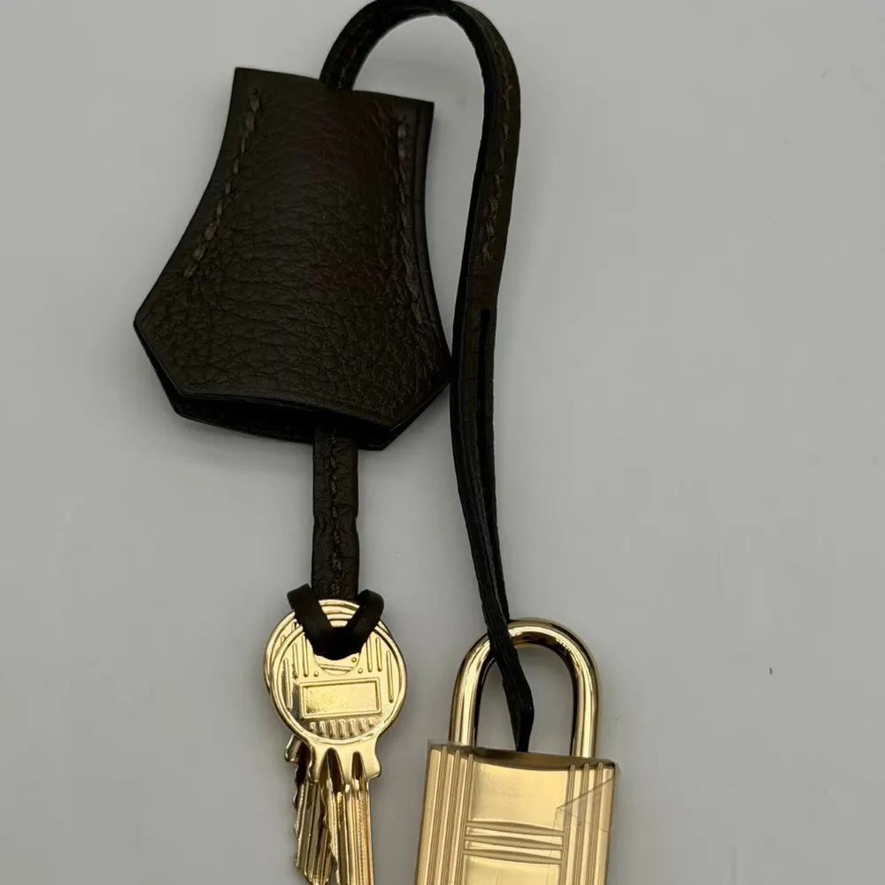 Hermès Birkin 25 Togo Vert Loden Permabrass Hardware, vista 14