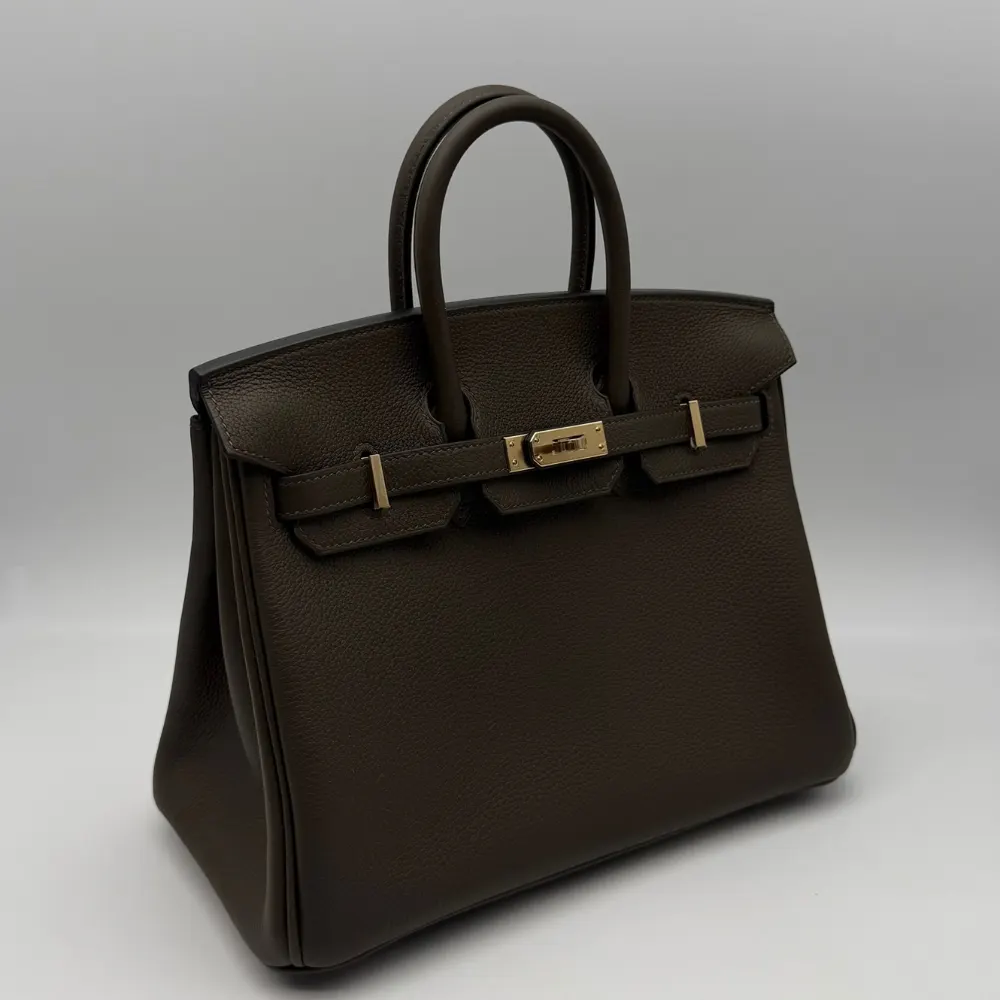 Hermès Birkin 25 Togo Vert Loden Permabrass Hardware, vista 2