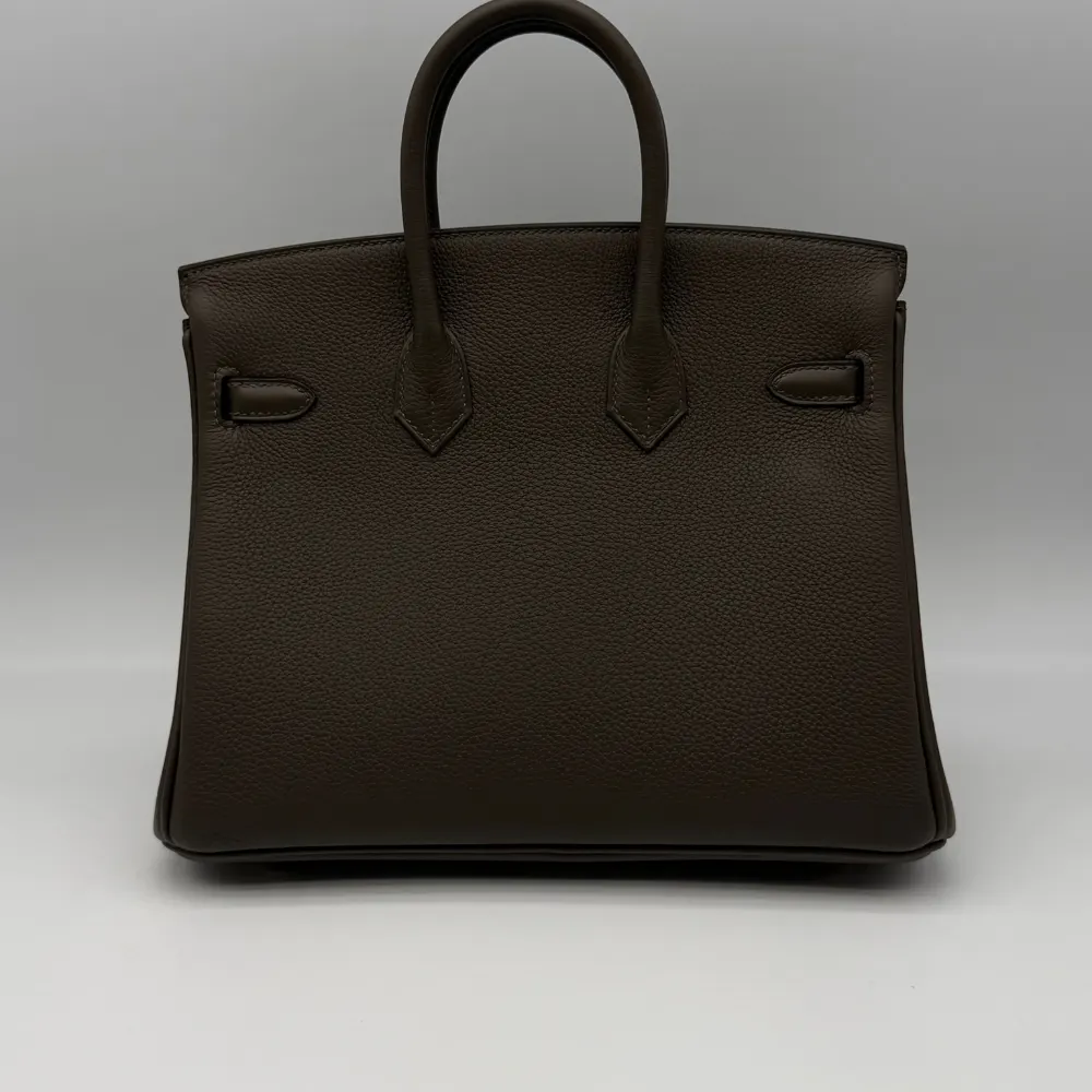 Hermès Birkin 25 Togo Vert Loden Permabrass Hardware, vista 3