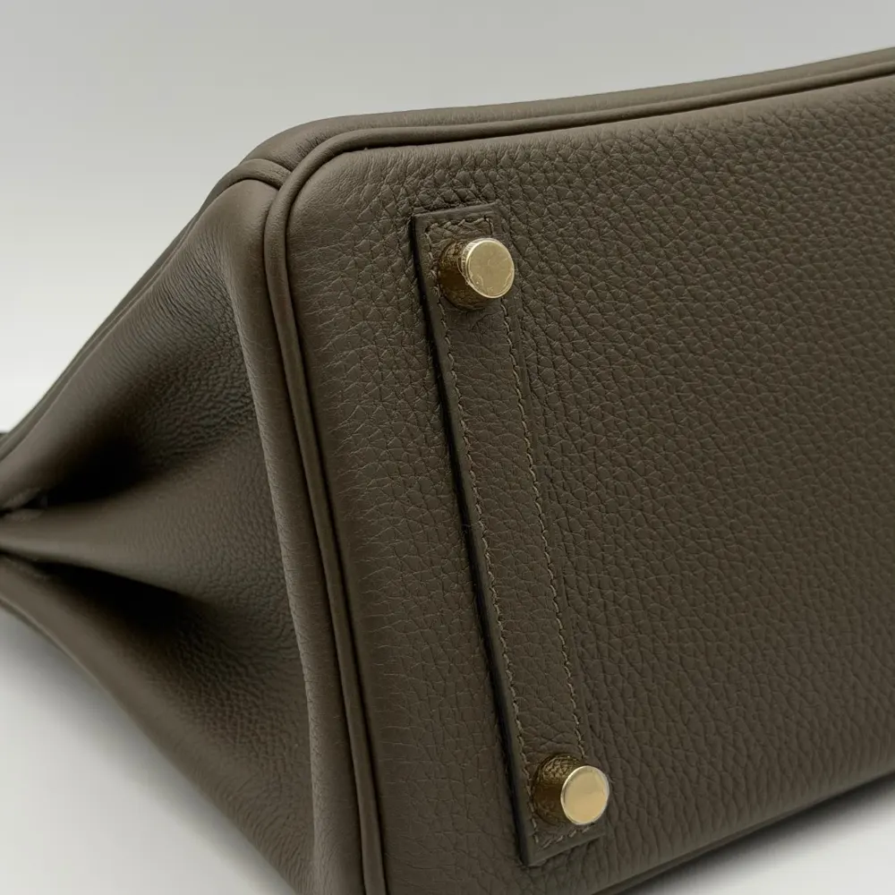 Hermès Birkin 25 Togo Vert Loden Permabrass Hardware, vista 5