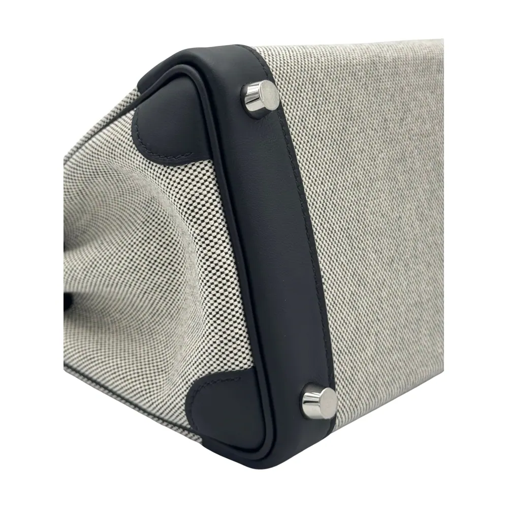 Hermès Birkin 25 Toile Black Palladium Hardware, vista 6