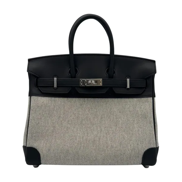 Hermès Birkin 25 Toile Black Palladium Hardware